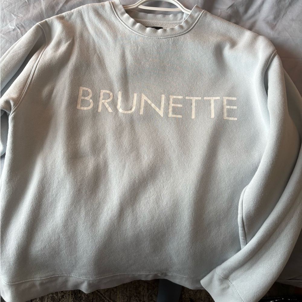 Brunette The Label Baby Blue Crew Sweatshirt